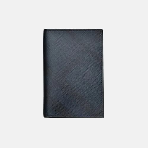 Burberry 2018 Check Leather Bifold Passport Armt -… - 1