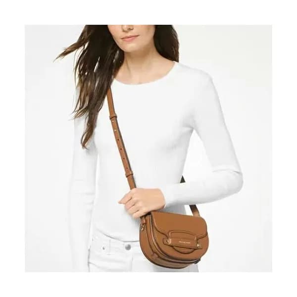 Michael Kors 2019 Leather Saddle Shoulder Bag, 17.… - 1