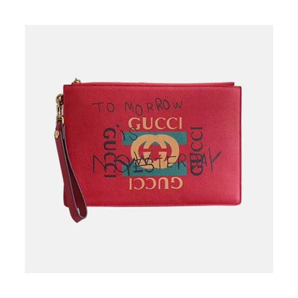 Gucci 2018 Leather Clutch Bag ,30CM - 구찌 2018 레더 남… - 1