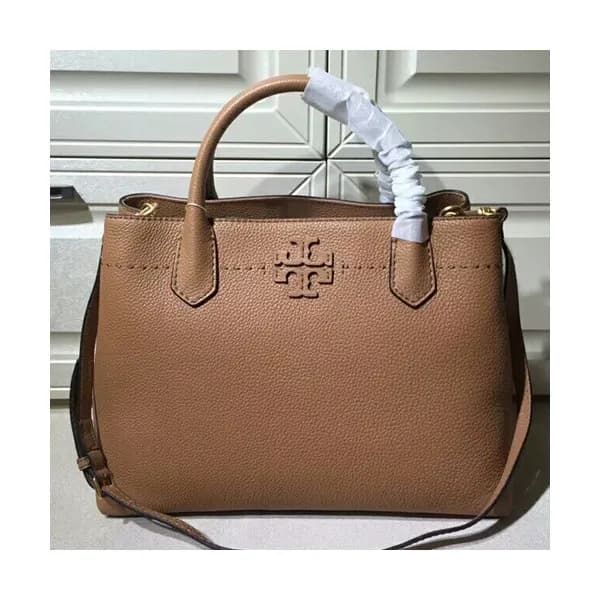 Tory Burch Leather Mcgraw Triple-Compartment Satch… - 1