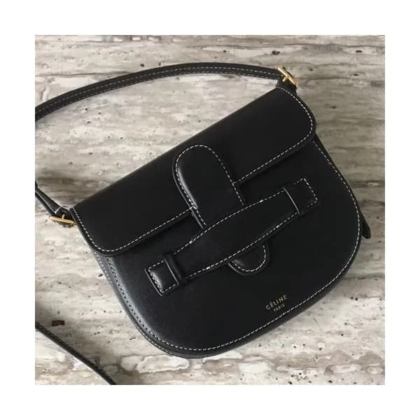 Celine Leather Saddle Shoulder Bag,17CM - 셀린느 레더 새… - 1