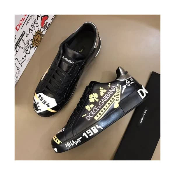 [최상급]Dolce&Gabbana 2019 Mens Calfskin Graffit Snea… - 1