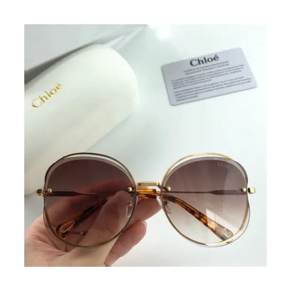 Chloe 2019 Womens Trendy Metal Frame Sunglasses -… - 1