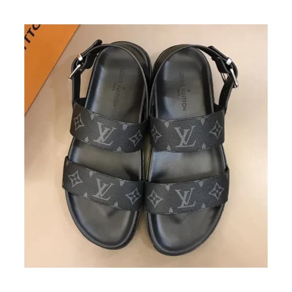 Louis Vuitton 2019 Mens Initial Logo Leather Sanda… - 1