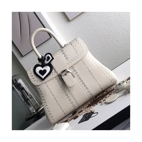 Delvaux 2019 Leather Tote Shoulder Bag,36 CM - 델보 … - 1