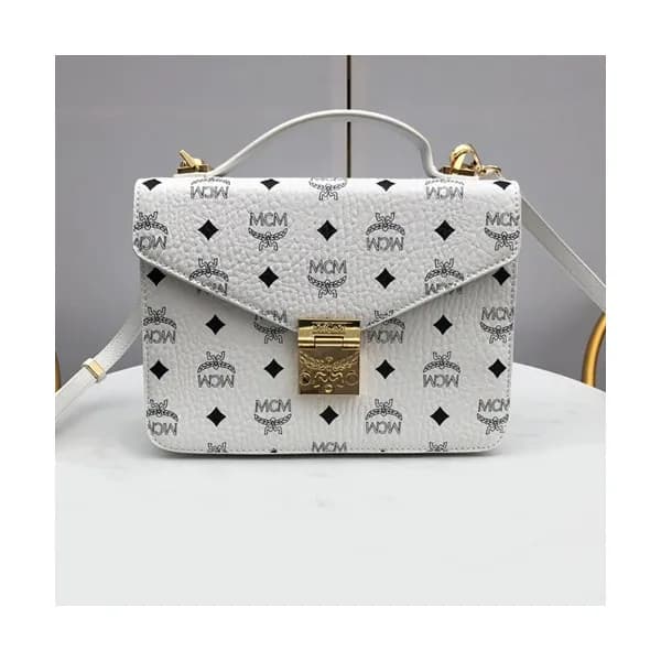 MCM 2019 Patricia Visetos Tote Shoulder Bag,25cm -… - 1