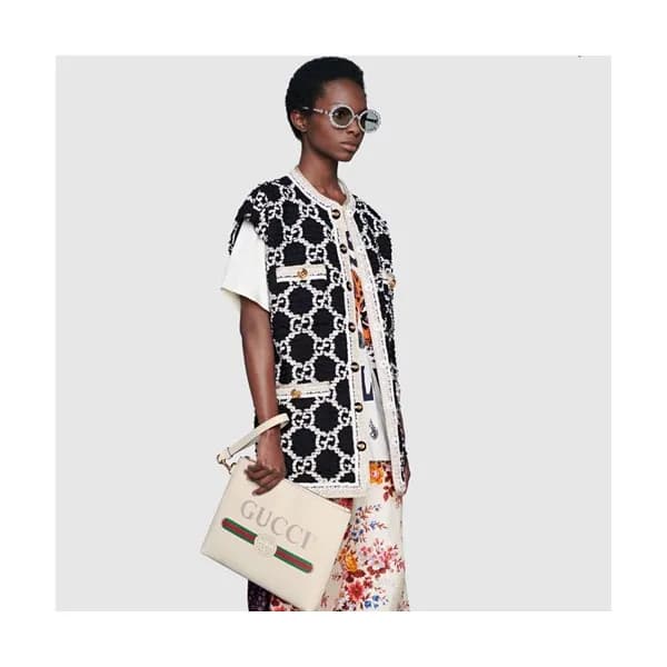 Gucci 2019 Print Leather Clutch Bag ,31CM - 구찌 201… - 1
