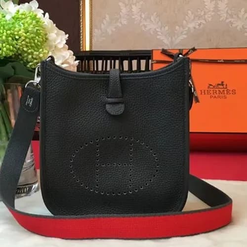 Hermes Evelyne Togo Leather Mini Shoulder Bag,17cm… - 1