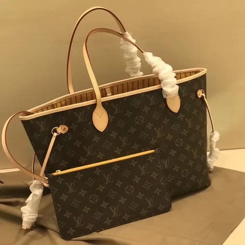Louis Vuitton 2019 Never Full Monogram Tote Should… - 1