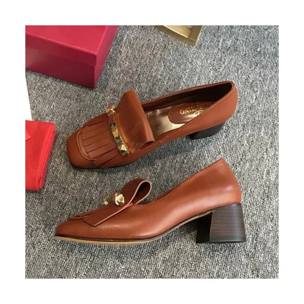 Valentino 2019 Ladies Tassel Metal Logo Middle Hee… - 1