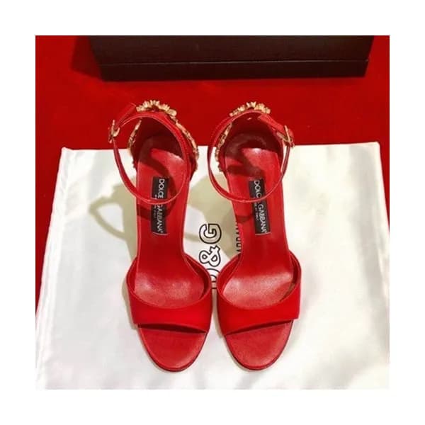 Dolce&Gabbana 2019 Ladies Silk & Leather High Hee… - 1