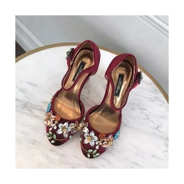 Dolce&Gabbana 2019 Ladies Velvet High Heel Slingb… - 1