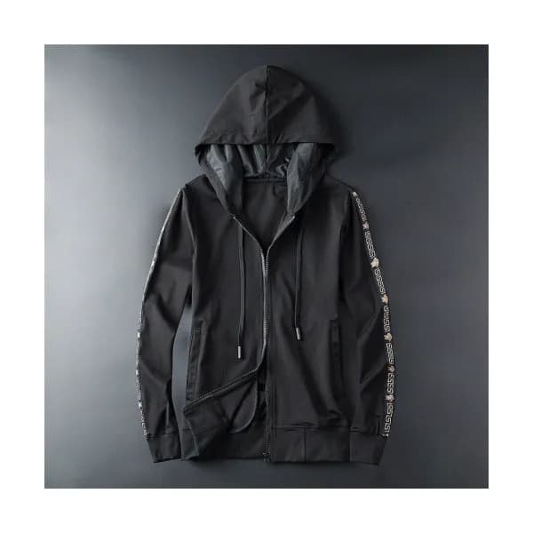 Versace 2019 Mens Logo Cotton HoodT - 베르사체 남성 로고 코… - 1
