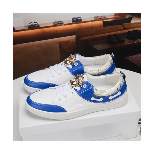 Versace 2019 Mens Leather Sneakers - 베르사체 2019 남성용… - 1