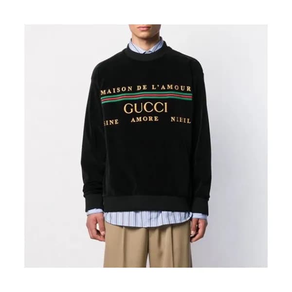 Gucci 2019 Mm/Wm Logo Velvet Man-to-man - 구찌 2019 … - 1