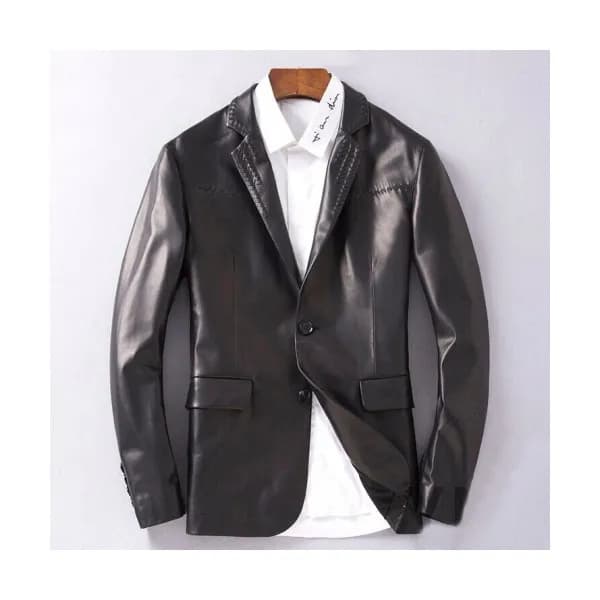 Bottega Veneta 2019 Mens Business Leather Suit Jac… - 1