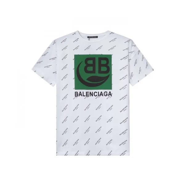 Balenciaga 2019 Mm/Wm Oversize Logo Cotton Short S… - 1