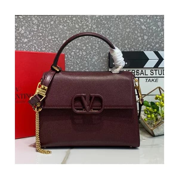 Valentino 2019 Leather Vsling Small Tote Shoudler … - 1