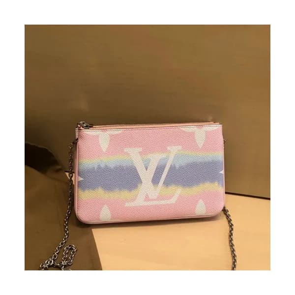 Louis Vuitton 2020 Pochette Double Zip Chain Shoul… - 1