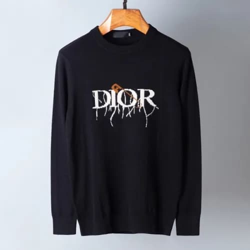 Dior 2020 Mens Retro Logo Crew-neck Sweaters - 디올 … - 1