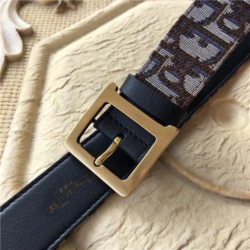 Dior 2021 Men's Leather Belt,3.5cm - 디올 2021 남… - 1