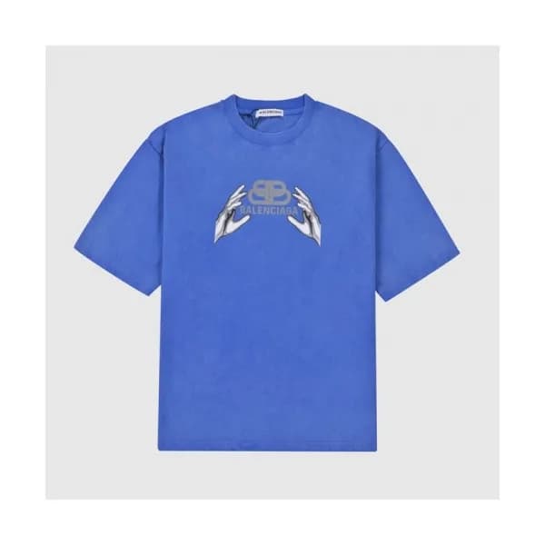 Balenciaga Mm/Wm Logo Cotton Short Sleeved Tshirt… - 1