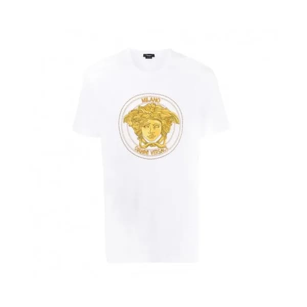 Versace Mens Logo Short Sleeved Tshirts Black - 베… - 1
