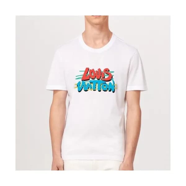 [캐쥬얼]Louis vuitton Mm/Wm Logo Short Sleeved Tshir… - 1