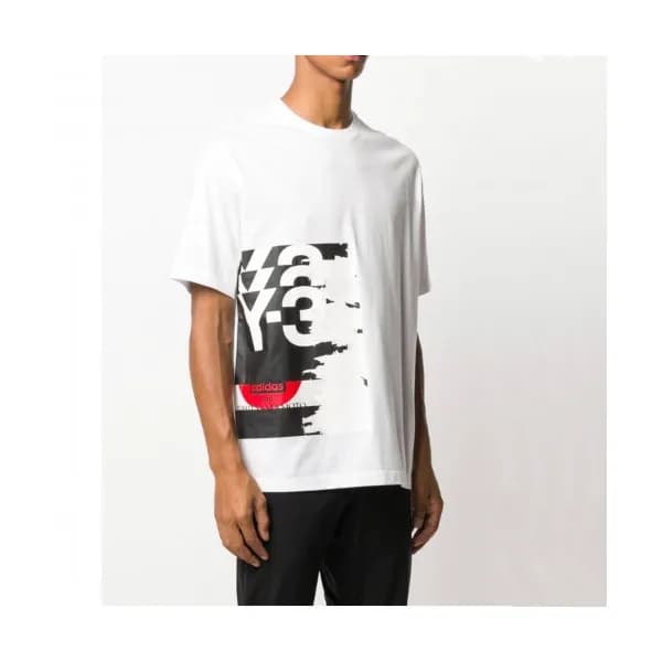Y-3 Mens Logo Basic Cotton Short Sleeved Tshirts … - 1