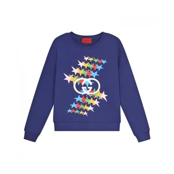 Gucci Mm/Wm Logo Crew-neck Cotton Tshirts Blue - … - 1
