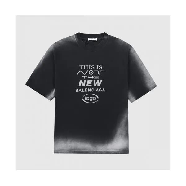 Balenciaga Mm/Wm Logo Cotton Short Sleeved Tshirt… - 1