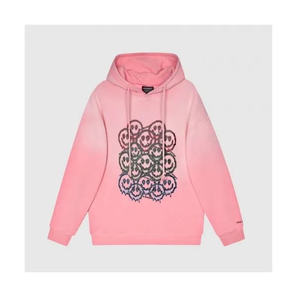 BAD MONDAY Mm/Wm Logo Oversize Cotton Hoodie Pin… - 1