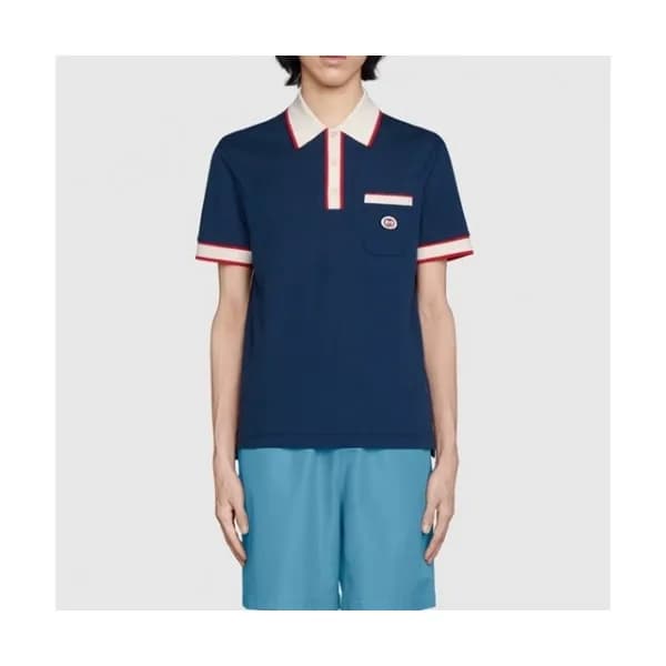 Gucci Mm/Wm Logo Short Sleeved Tshirts Blue - 구찌 … - 1