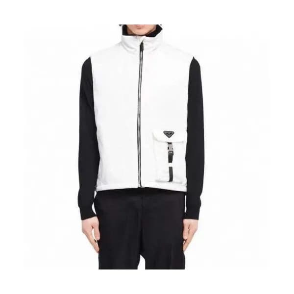 Prada Mens Casual Logo Vest White - 프라다 2021 남성 캐쥬… - 1