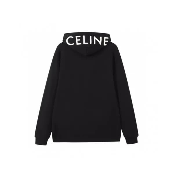 Celine Mm/Wm Cotton Hoodie Black - 셀린느 2021 남/녀 로고… - 1