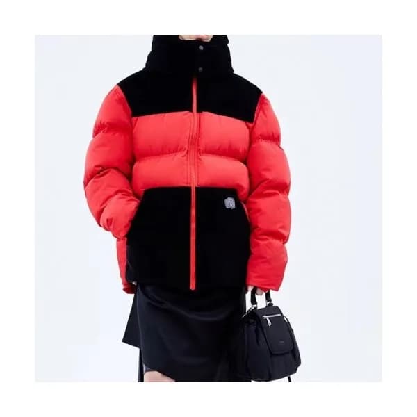 ADER Unisex Patch Logo Modern Down Padding Red - … - 1