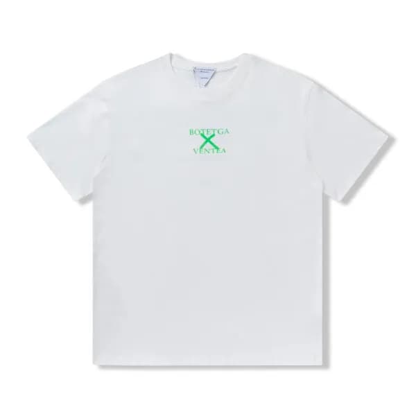 보테가 남자 크루넥 화이트 반팔티 - Unisex White Tshirts - bot021… - 1