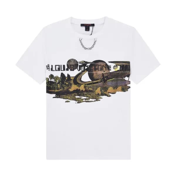 루이비통 여성 크루넥 화이트 반팔티 - Ladys White Tshirts - lou039… - 1