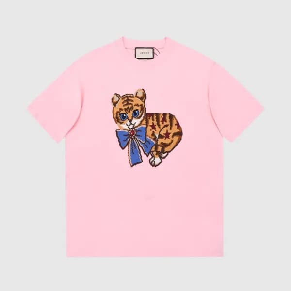 구찌 여성 크루넥 블랙 반팔티 - Womens Black Tshirts - guc04605… - 1