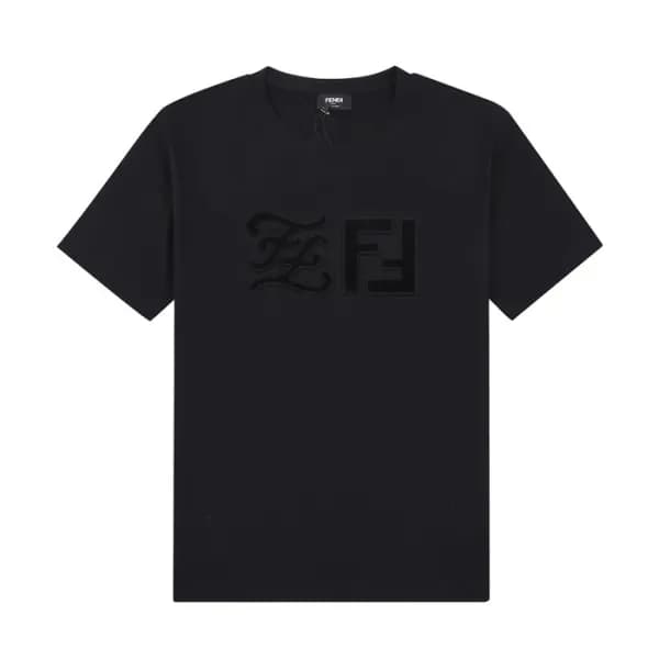 펜디 남성 크루넥 블랙 반팔티 - Mens Black Tshirts - fen01141x - 1