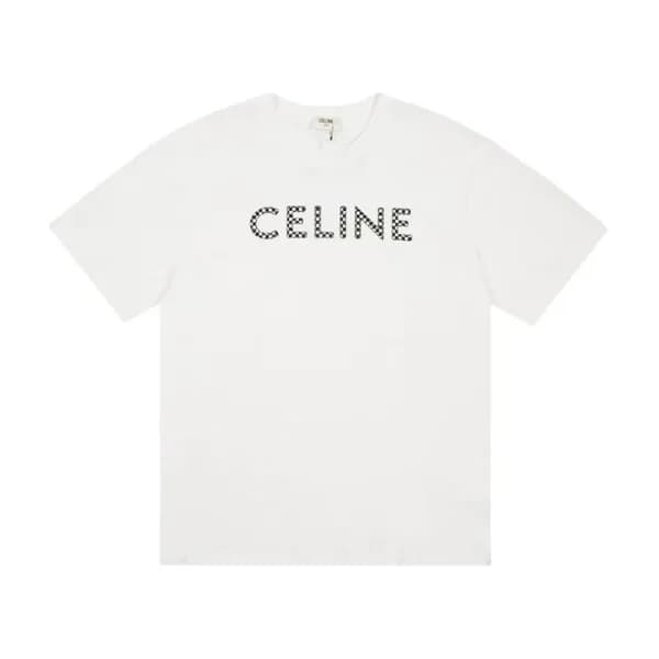 셀린느 남성 크루넥 화이트 반팔티 - Mens White Tshirts - cel0417x - 1