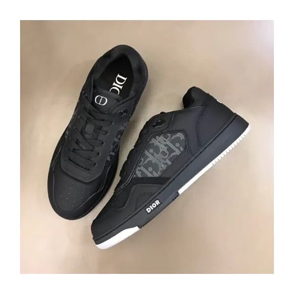 디올 남/녀 오블리크 Galaxy 블랙 스니커즈 - Unisex Black Sneakers… - 1