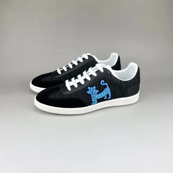 디올 남성 시그니처 블랙 스니커즈 - Mens Black Sneakers - dio0193… - 1