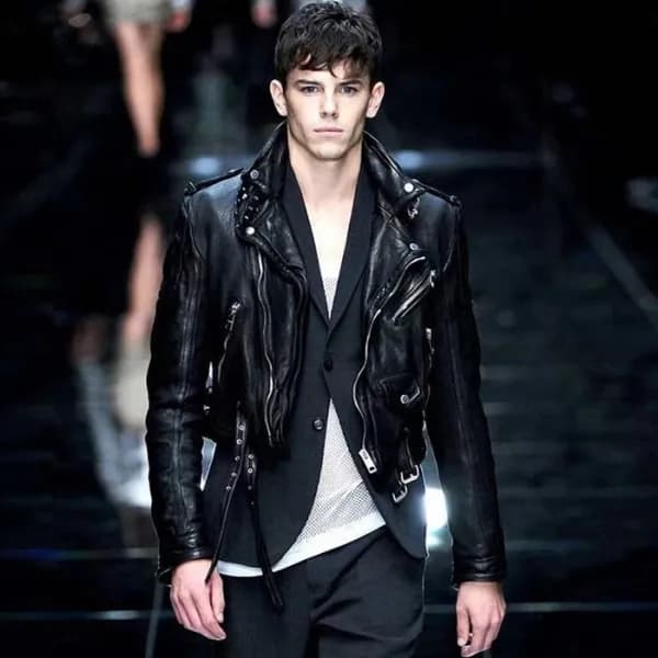 버버리 남성 캐쥬얼 가죽 블랙 자켓 - Mens Black Jackets - bur0450… - 1