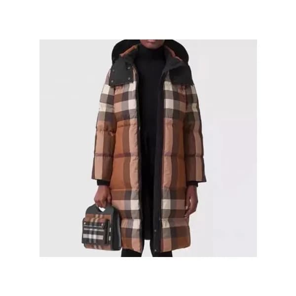버버리 여성 구스다운 베이지 롱패딩 - Burberry Womens Beige Long P… - 1