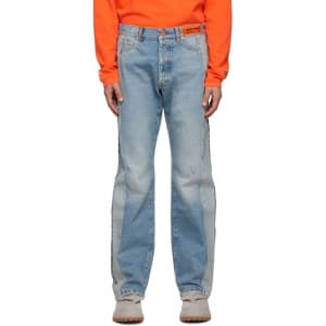 헤론프레스턴 남성 블루 청바지 - Heron Preston Mens Blue Jeans -…