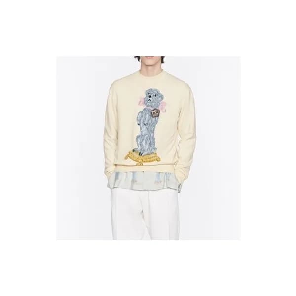 디올 남성 블랙 크루넥 스웨터 - Dior Mens Black Sweaters - di12… - 1