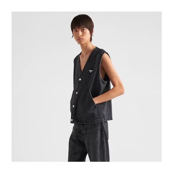 프라다 남성 블랙 베스트 - Prada Mens Black Vest - pr341x - 1