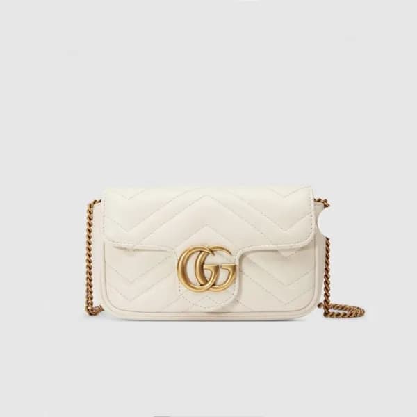 구찌 여성 화이트 슈퍼 미니 마몬트백 - Gucci Womens White Marmont … - 1