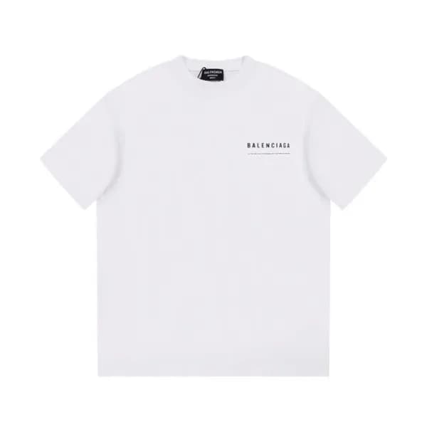 발렌시아가 남성 화이트 크루넥 반팔티 - Balenciaga Mens White Short… - 1